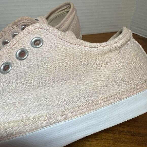 Converse Jack Purcell Slip On Laceless Sneakers Light Pink Canvas Women 7 - Picture 2 of 5